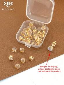 12/20/100pcs Silicone Anti-Lost Earring Backs, Fashion Daily Earring Accessories - A - View 3