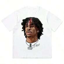 Short-Sleeve T-Shirt From The New Soft Ja Morant, D Rose, And Anthony Edwards Collection. This MVP Basketball Graphic Tee Is A Vintage Streetwear Style Perfect For Men And Women. It's A Great Music Tee, A Y2K Tee, And An Exclusive Premium Fan Sports Tee. These Unisex Casual Short-Sleeve T-Shirts Are A Must-Have For Fans, Suitable For Festivals, Parties, Loungewear, Daily Commutes, Back-To-School Outfits, And Concert Looks. Printed And Shipped In The USA. Made From 100% Cotton, These Opaque, Versatile, And Basic T-Shirts Are A Versatile And Essential Item. - 白色 - 查看 6