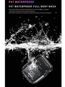 Kemei 1 pieza Afeitadora eléctrica profesional impermeable KM-T82 para hombres, afeitadora facial recíproca compacta y portátil con pantalla digital, recargable por USB, recortadora de barba corta - Negro - Ver 10