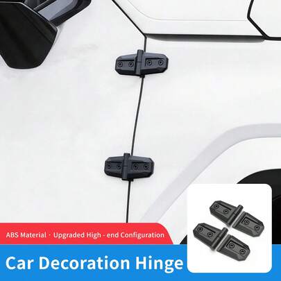 Bản lề trang trí cửa xe hơi chất lượng cao bằng nhựa ABS màu đen, nắp bản lề vừa khít, nẹp trang trí bản lề ngoại thất.