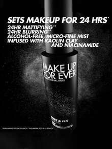Make Up For Ever Mist & Fix 霧面定妝噴霧,專業長效霧面妝效,輕盈透氣,控油鎖妝全天候,抗汗防脫妝,Olive Young 精選,100ml/3.38 Fl Oz - 黑色 - 查看 4