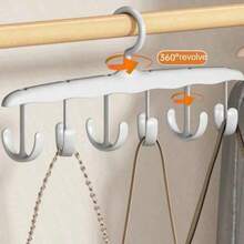 1/2 piezas Percha giratoria con 12 ganchos, estante para sujetadores que ahorra espacio, organizador multifuncional de secado para dormitorio, solución de almacenamiento para armario, soporte giratorio para accesorios de guardarropa, soporte compacto para exhibición de ropa - Multicolor - Ver 3