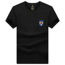 Nueva camiseta de verano para hombre, de cuello redondo, color sólido, manga corta, ajustada, estilo casual y de negocios, en stock. - Negro - Ver 4