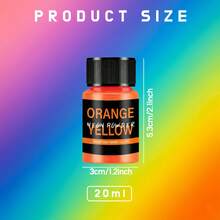 6pcs - 12 Colors Neon Powder - Fluorescent Mica Powder Suitable For Epoxy Resin, Nail Art, Slime, Soap Making, Eyeshadow & DIY Crafts - 12 Colors With 20ml Each Bottle, High Color Saturation, Non-Glowing (Not Glow In Dark) - Multicolor - View 6