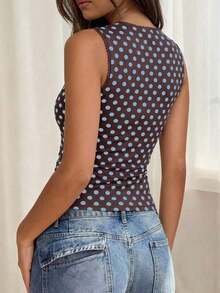 Blusa de uso diario versátil y casual con lunares para mujer - Multicolor 11 - Ver 2