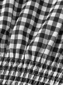 MOD Conjunto de 2 piezas de top sin mangas y shorts con estampado de lunares en contraste para mujer - Blanco y Negro - Ver 4