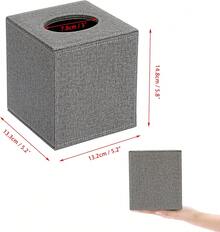 SUMNACON - Funda Cuadrada de Acero Inoxidable para Caja de pañuelos – Funda Facial de Papel Elegante montada en la Pared - Gris - Ver 4