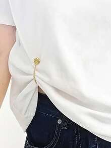 Bộ 10 chiếc dây thắt lưng điều chỉnh được cho quần jean denim (4 nút + 2 thanh cài nút + 4 vòng dẫn hướng), khóa thắt lưng kim loại thời trang nữ, bền chắc, điều chỉnh vòng eo nhanh chóng, vừa vặn tức thì. - Nhiều màu - Xem 7