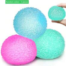 3pcs High Density Solid Soft Stress Balls, Adult Anxiety Relief Silent Items, Malt Filling, Suitable For Teen Prizes - Multicolor - View 9
