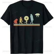 Camiseta gráfica Eat Code Sleep, programador de ciencia informática Python, evolución, codificación de nubes, camiseta de programación, ropa informal para hombre - forma - Ver 1
