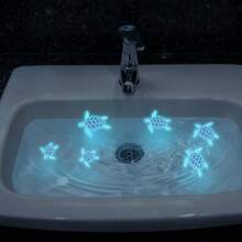 1pc Cartoon Luminous Sea Turtle Sticker, Suitable For Sink/Bathtub, Bathroom Decor - Multicolor - View 2