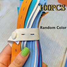 50/100pcs/Set, Random Color, Canvas Elastic Organizer Straps With Adjustable Buttons - Suitable For Clothing Storage, Luggage Space Saving, Drawer And Wardrobe Organization, Bedding Fixing, Etc. - Multicolor - View 2