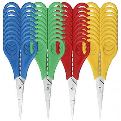Scissors Pointed Scissors With Stainless Steel Ruled Blade Right And Left Handed Scissors, Variety Colors Scissors For School,Kid Scissors, Craft Scissors, School Scissors