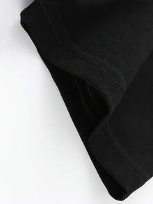 Camiseta de talla grande para mujer, top de verano moderno y holgado, hecha de algodón suave con mangas cortas, casual y suelta, con diseños de estampados adorables, cómoda para el uso diario. Camisetas gráficas de verano para mujer, camiseta casual estampada de manga corta y cuello redondo, moda urbana local de primavera/verano. - Negro - Ver 5
