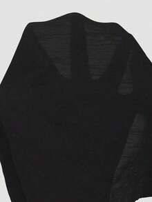 Swim Vcay Kimono de unicolor para mujer, estilo casual de vacaciones, para playa de verano - Negro - Ver 4