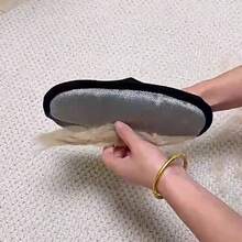Bộ 1 găng tay loại bỏ lông thú cưng, dụng cụ loại bỏ lông mèo, găng tay chải chuốt cho mèo, bàn chải loại bỏ lông, dụng cụ loại bỏ xơ vải, bàn chải hai mặt dành cho chó, găng tay loại bỏ lông thú cưng bằng tĩnh điện, thiết kế lông bàn chải hai chiều, có thể giặt và tái sử dụng, thích hợp cho đồ nội thất, ga trải giường, ghế xe hơi, v.v. - màu đen - Xem 8