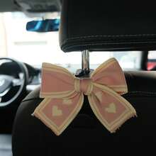 AD 1pc New Bowknot Car Seat Back Hook, Multi-Function Storage Hanger, Creative Decor Accessory - Fabric Bow - View 16