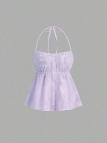 Sweetro Conjunto de dos piezas para mujer para uso diario - Morado - Ver 3