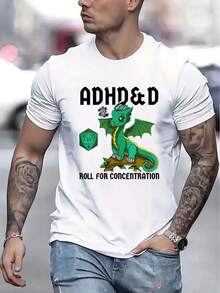Men's Casual Short Sleeve T-Shirt, 1 Piece, 100% Heavy Cotton - Comfortable Crew Neck, Soft And Adorable T-Shirts, Loose And Comfortable - Back - View 7