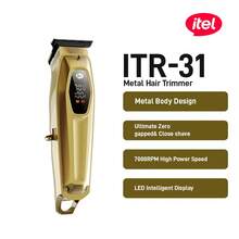 Itel ITR-31 金属理发器，LED 智能显示屏，极致零缝隙贴面剃须，7000RPM 高速动力，金属机身设计，Type-C 无线充电，男士电动剃须刀及理容套装 - 查看 1