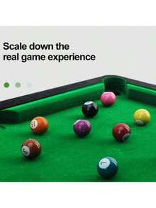 Mini Desktop Billiard Set - 11 Ball Portable Billiard Table, Suitable For Office And Study Use | Party Stress Relief Game, Birthday Gift, Graduation Gift - Multicolor - View 5