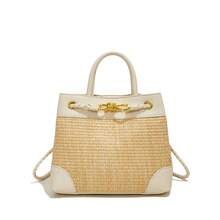 BV Bottega Small Andiamo Bolso de mujer tejido a mano de cuero genuinoBolsodebolso de manotipocuboconpatróntejidoparamujer,bolsodemarca,elegantebolsodemanoparaseñorabolsaderegaloexquisita,bolsodebolso de manodelujoparamujer,bolsocruzadodemodaparamujer,adecuadoparachicas,estudiantesnivel universitariodamasdeoficina,madresdemedianaedadparausodiario,comprasoficina,clase,reuniones,citas,actividadesalairelibretambiénunregaloidealparaBolso bandolera nuevo para mujer, bolso de paja tejido, bolso de hombro de gran capacidad de moda coreana, bolso de playa de alta gama. - Tejido de paja blanca - Ver 2