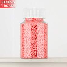 2.6mm Sundymot Fuse Beads, 3000PCS+ Red Series Individual Packaging, Bottle Contained Storage, Prevent Spilling, DIY Pendant Keychain, Jewelry Making Craft Supplies, Graduation, Back To School, Christmas, Party, Birthday Gift, Multi-Color 2.6mm Fuse Bead Refill Kit - 2.6mm Puzzle Beads - View 30