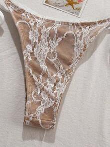 Collar de aro de encaje negro sexy para mujer, bikini de playa casual para vacaciones, adecuado para fiestas y reuniones, primavera/verano - Blanco - Ver 4