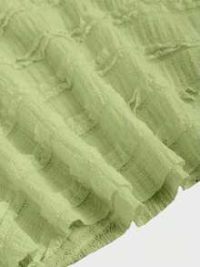Top de tirantes con cuello halter y pliegues en Y2K - Verde - Ver 5