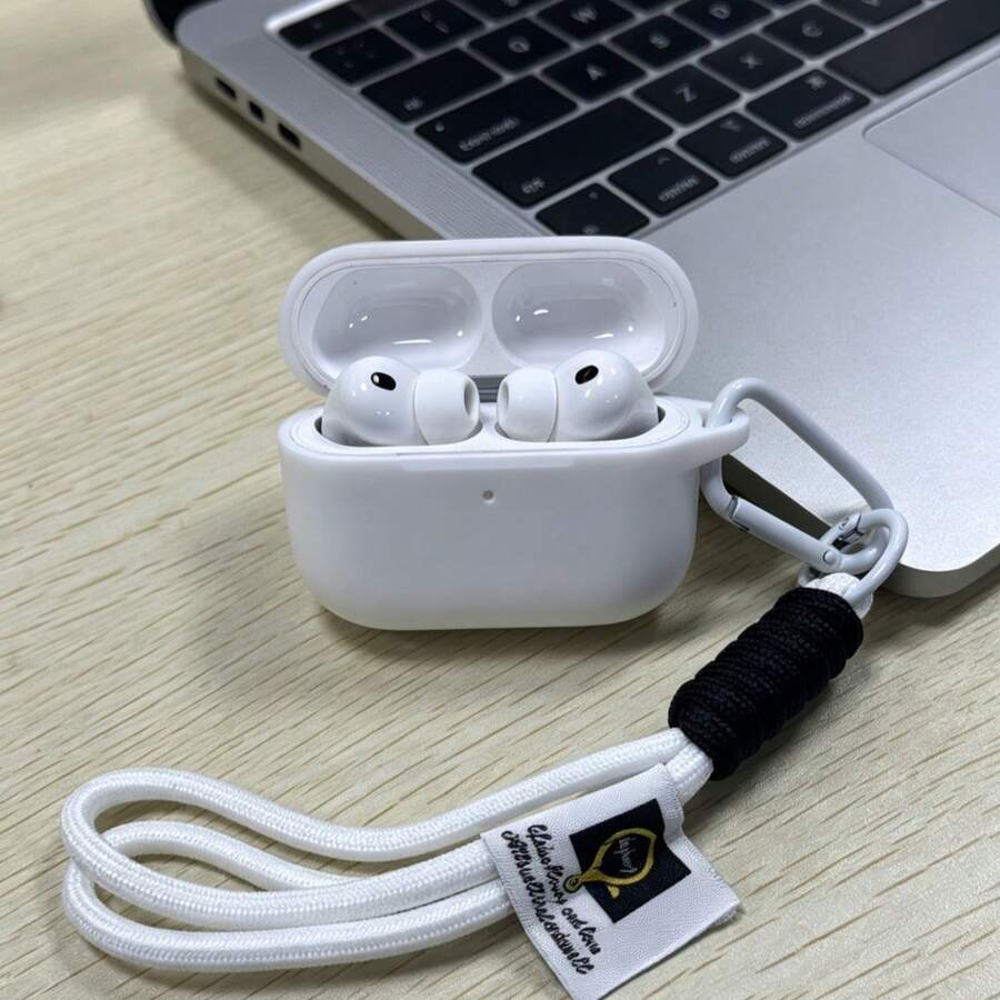 Keychain, Lanyard Cross-Border Compatible With Case, Minimalist Handmade Braided Strap Bicolor Bluetooth Earphone Protective Cover