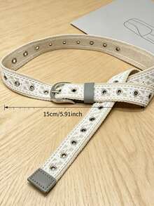 1pc Vintage Buckle Fashion Versatile Belt, Sexy Denim Decoration - Multicolor - View 3