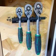 3pcs Slotted Ratchet Wrench Storage Rack, Ratchet Wrench Wall Mount Holder/Ratchet Wrench Tool Organizer Rack/Wall Mounted Rack/Easy To Access/Simple Installation, (Screws Not Included) - Multicolor - View 5