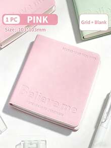 1 Cubic Notebook, Portable Design, Light-Colored Soft PU Cover, Grid And Solid Color Pages, 80 Pages, Suitable For Journaling Or Note-Taking. Essential For Office And School, Must-Have For New Semester. School Supplies - Multicolor - View 16