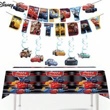 Hasbro Conjunto de decoración para fiesta de cumpleaños con tema de autos, decoraciones grandes para pastel, decoraciones de cupcakes con estilo de carreras a cuadros en blanco y negro, accesorios de decoración para mesa de postres adecuados para fiesta de cumpleaños - Multicolor - Ver 19