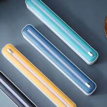 1 cái hộp đựng màng bọc thực phẩm 2 trong 1 kèm dao cắt, hộp đựng màng bọc thực phẩm có lưỡi cắt trượt, dao cắt màng bọc thực phẩm có cốc hút có thể nạp lại, hộp đựng màng bọc thực phẩm nhà bếp, giá đỡ cắt túi giữ tươi, hộp đựng màng bọc thực phẩm đa chức năng kèm dao cắt - nhiều màu - Xem 2