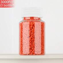 2.6mm Sundymot Fuse Beads, 3000PCS+ Red Series Individual Packaging, Bottle Contained Storage, Prevent Spilling, DIY Pendant Keychain, Jewelry Making Craft Supplies, Graduation, Back To School, Christmas, Party, Birthday Gift, Multi-Color 2.6mm Fuse Bead Refill Kit - 2.6mm Puzzle Beads - View 12