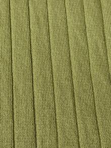 Boys' Solid Color Cable Knit Short Sleeve Half Zip Lightweight Sweater, Suitable For School, Daily Wear In Spring, Summer And Autumn - Green - View 6