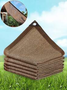 شراع ظل مقاوم للأشعة فوق البنفسجية من HDPE، سياج أمان، سياج حديقة، قماش ظل للكشك، شاشة خصوصية، شبكة ظل خارجية، مقاوم للرياح/الطيور/الحشرات/الثلج/الغبار، للتخييم الصيفي، حمام السباحة الخارجي، مظلة سيارة بسيطة - قطعة واحدة من شبكة الخصوصية البنية - مشاهدة 16