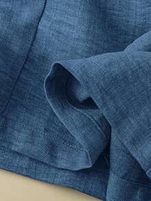 Pantalones casuales de unicolor para mujer, aptos para el verano - Azul 5 - Ver 4