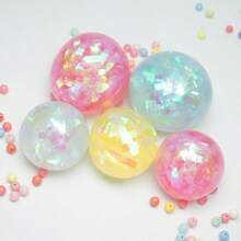 1pc Holographic Glitter Squishy Ball, Cute Stress Relief Fidget Toy - Multicolor - View 9