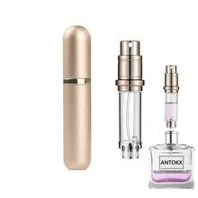 Travel Perfume Bottle Refillable Atomizer - 5ML Pocket Perfume Dispenser, Scent Pump Leakproof Portable Perfume Sprayer Women And Men (Gold-1) - Gold-1 - View 2