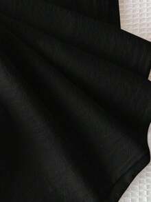 Camisa negra minimalista y casual para mujer, adecuada para el verano - Negro - Ver 7