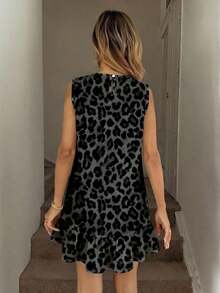 Vestido mini estampado para mujer, adecuado para primavera y verano - Multicolor - Ver 5