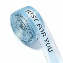10 Yards/Roll English Foil Print Tulle Polyester Ribbon 1 Inch Wide, Colorful Packaging Decoration Ribbon For Flowers, Birthday Party, Cake Gift Box, Scrapbooking - English Mesh Ribbon - View 9