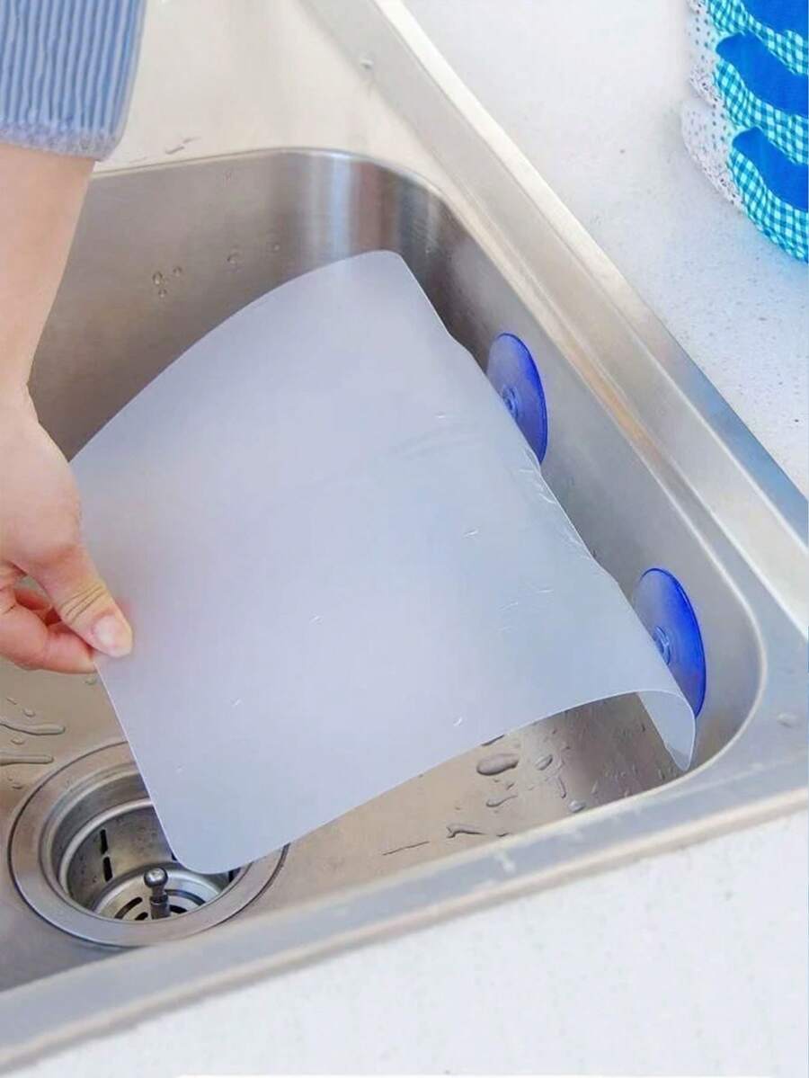 3pcs Kitchen Splash Guard, Plastic Material Suitable For Sink And Stove Scenarios. Includes Suction Cup And Splash Board, Blocks Grease And Improves Cleaning Efficiency, Heat-Resistant Structure Protects Walls. No-Installation Design Simplifies Usage, A Practical Accessory For Cooking Protection. Kitchen Splash Guard Stove Accessories. - View 1