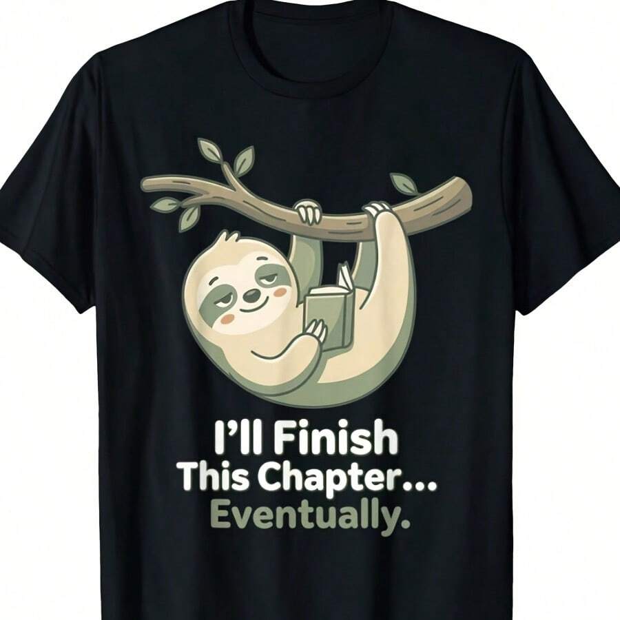 Ill Finish This Chapter Eventually Book Day T-Shirt - Black - View 1