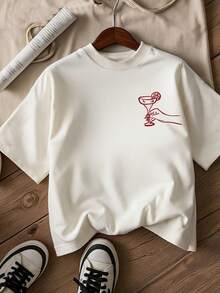 Camiseta estampada de mujer 100% algodón1 - Blanco - Ver 3