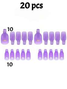 20/10 chiếc kẹp tẩy sơn móng tay, kẹp móng acrylic, kẹp tẩy sơn móng tay gel, kẹp nhựa làm sạch sơn móng tay acrylic, dụng cụ làm sạch móng, đồ dùng làm móng. - Nhiều màu - Xem 30