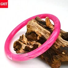 GNIT 3件/1件 透明樹脂手鐲，閃亮多元素幾何設計，復古風格，度假時尚聲明手環 - 粉.閃粉.玫紅 - 查看 3