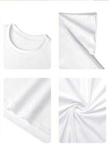 Casual Short-Sleeved, Crew-Neck T-Shirt With A Print, Ideal For Summer. Suitable For Children And Teenagers. Breathable And Sweat-Wicking. - 彩色 - 查看 6